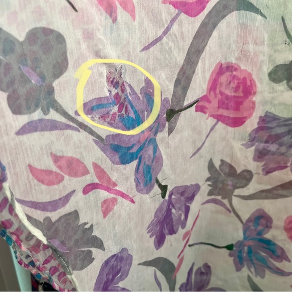 Steve Madden Sheer Floral Kimono Coverup 0153 - Picture 7 of 8